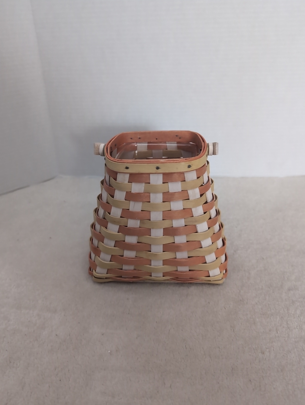 Longaberger 2022 Candy Corn Basket And Plastic Protector Yellow Orange